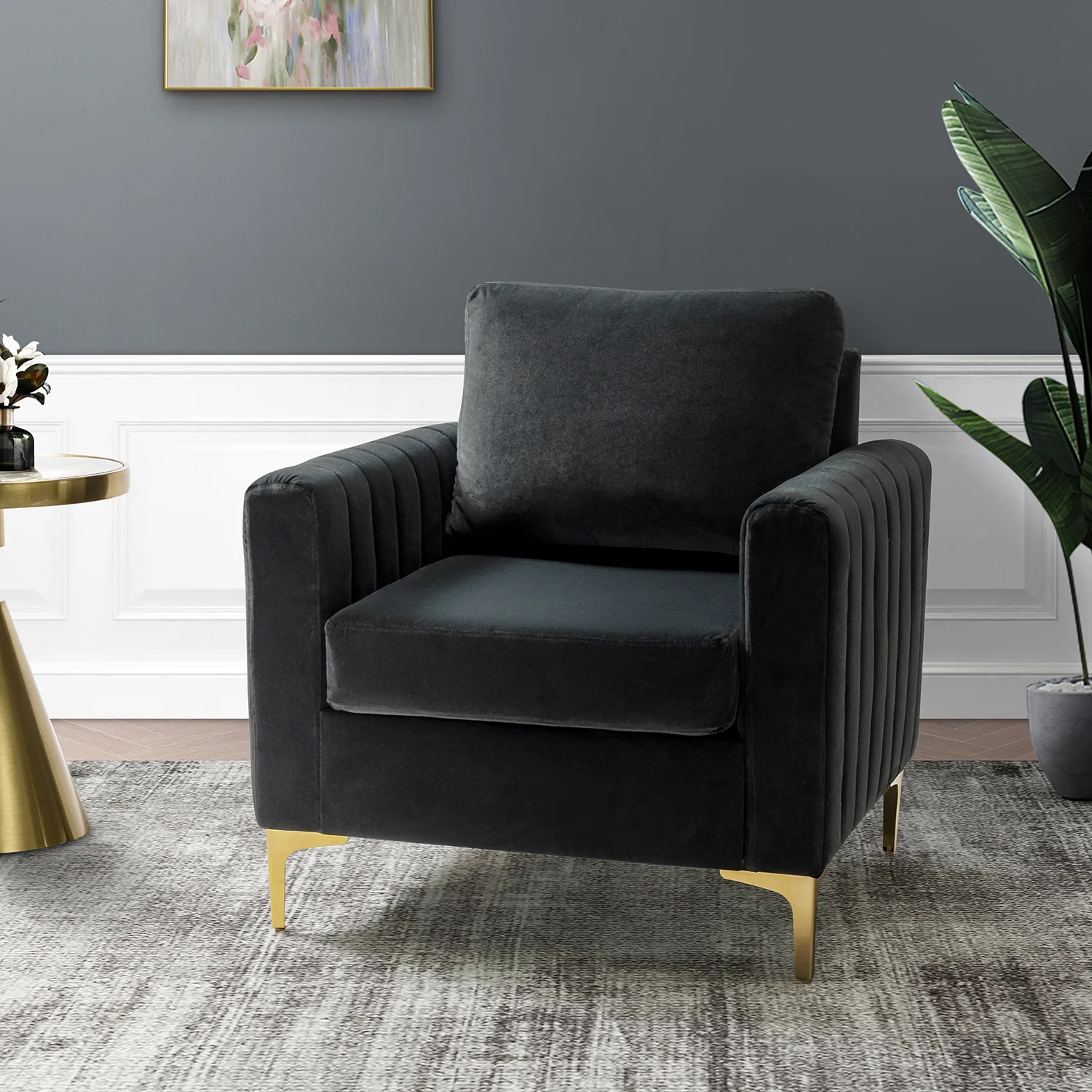 Ganymedes Club Chair in Black