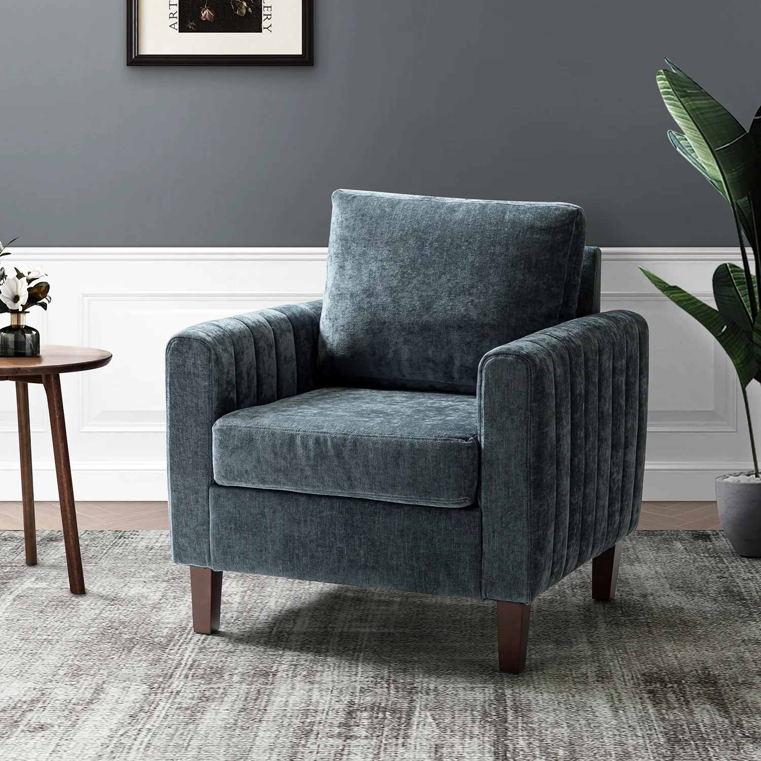 Deionides Club Chair in Navy