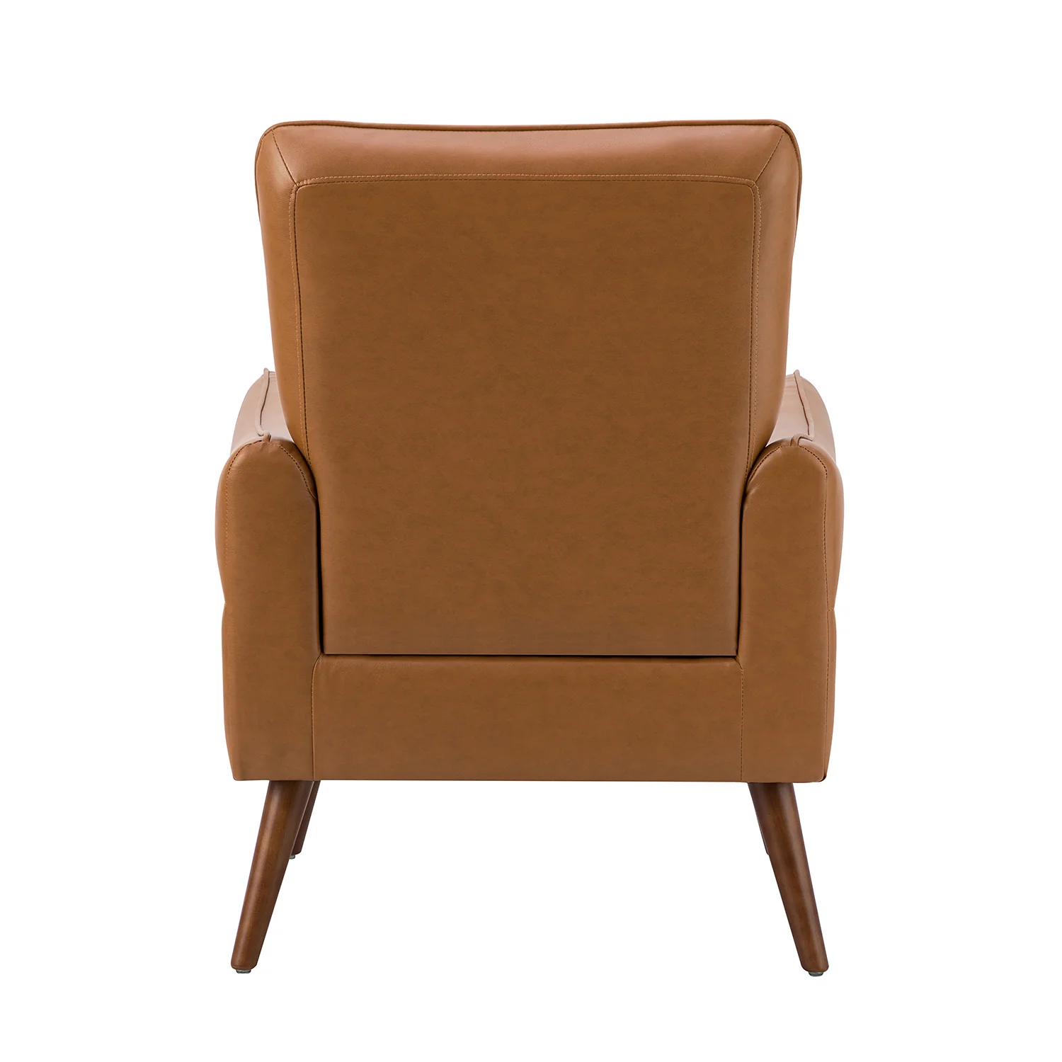 Zuri Vegan Leather Armchair in Camel - Image 4
