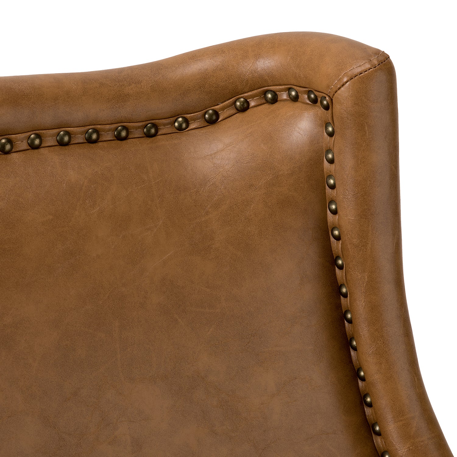 Laurenz Vegan Leather Armchair in Camel - Image 6