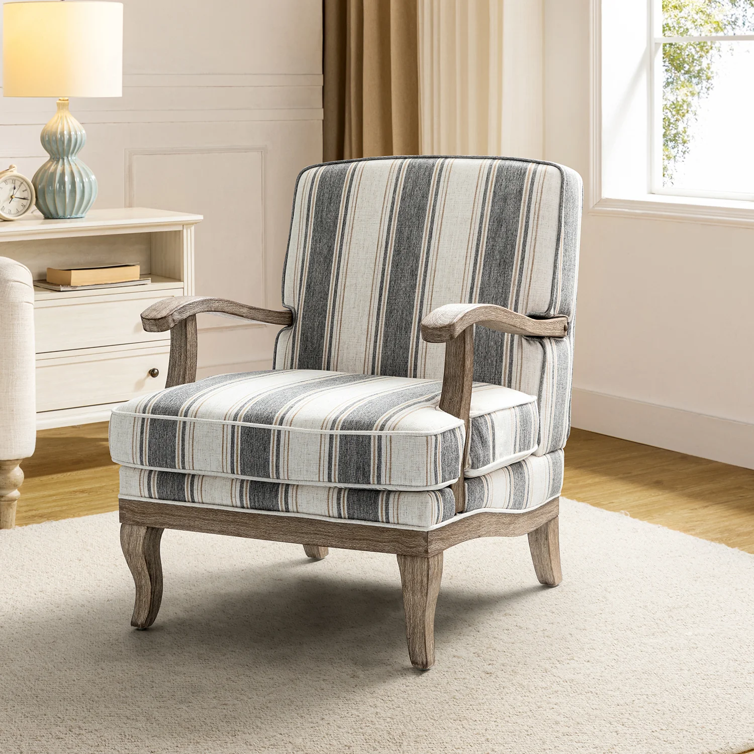 Peppone Armchair in Strip