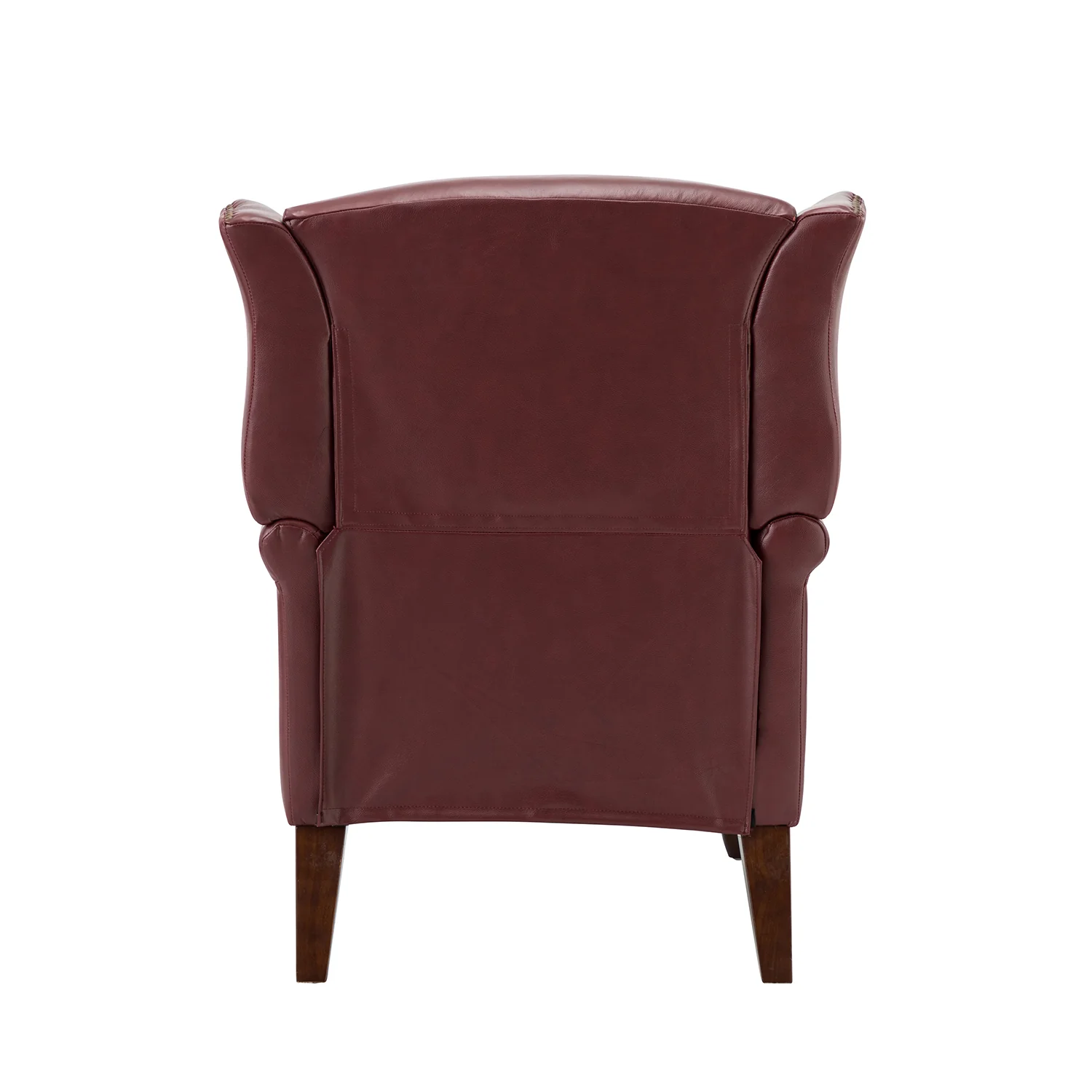 Baptist Genuine Leather Armchair in Burgundy - Image 4