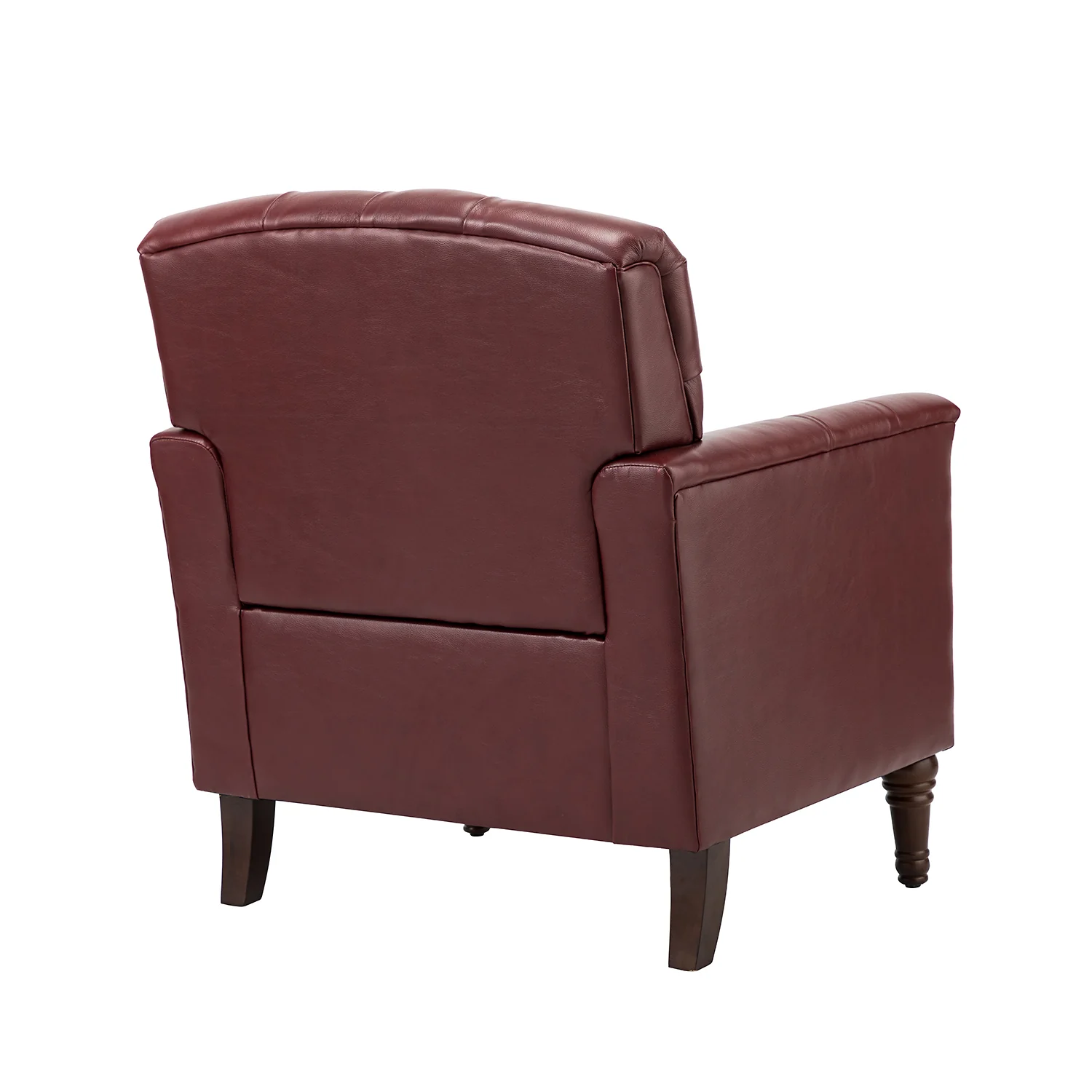 Elijah Genuine Leather Armchair in Burgundy - Image 3