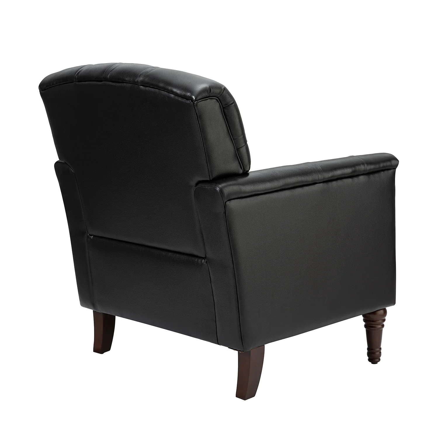Elijah Genuine  Leather Armchair in Black - Image 3