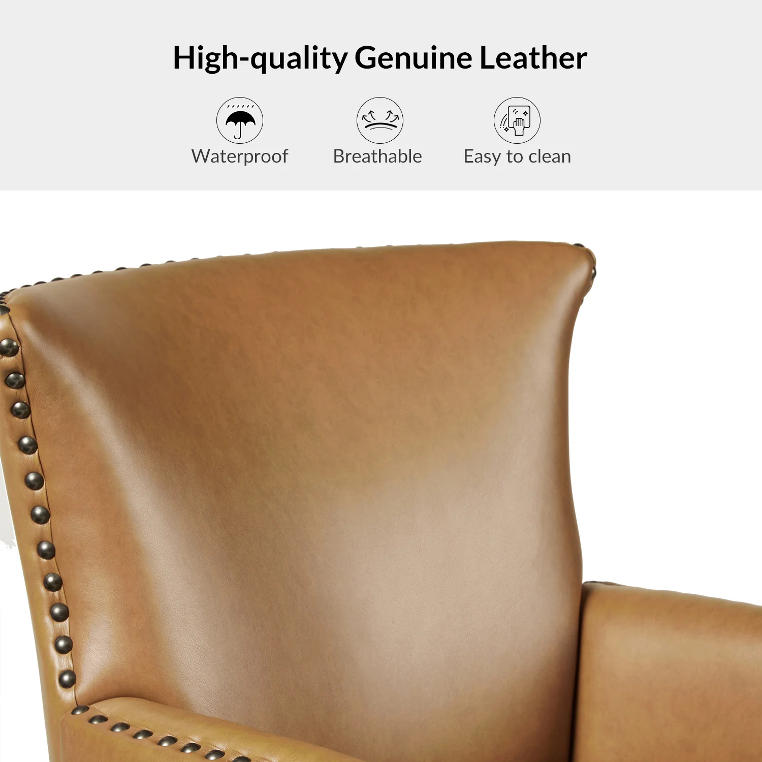 Jorge Armchair in Camel - Image 4
