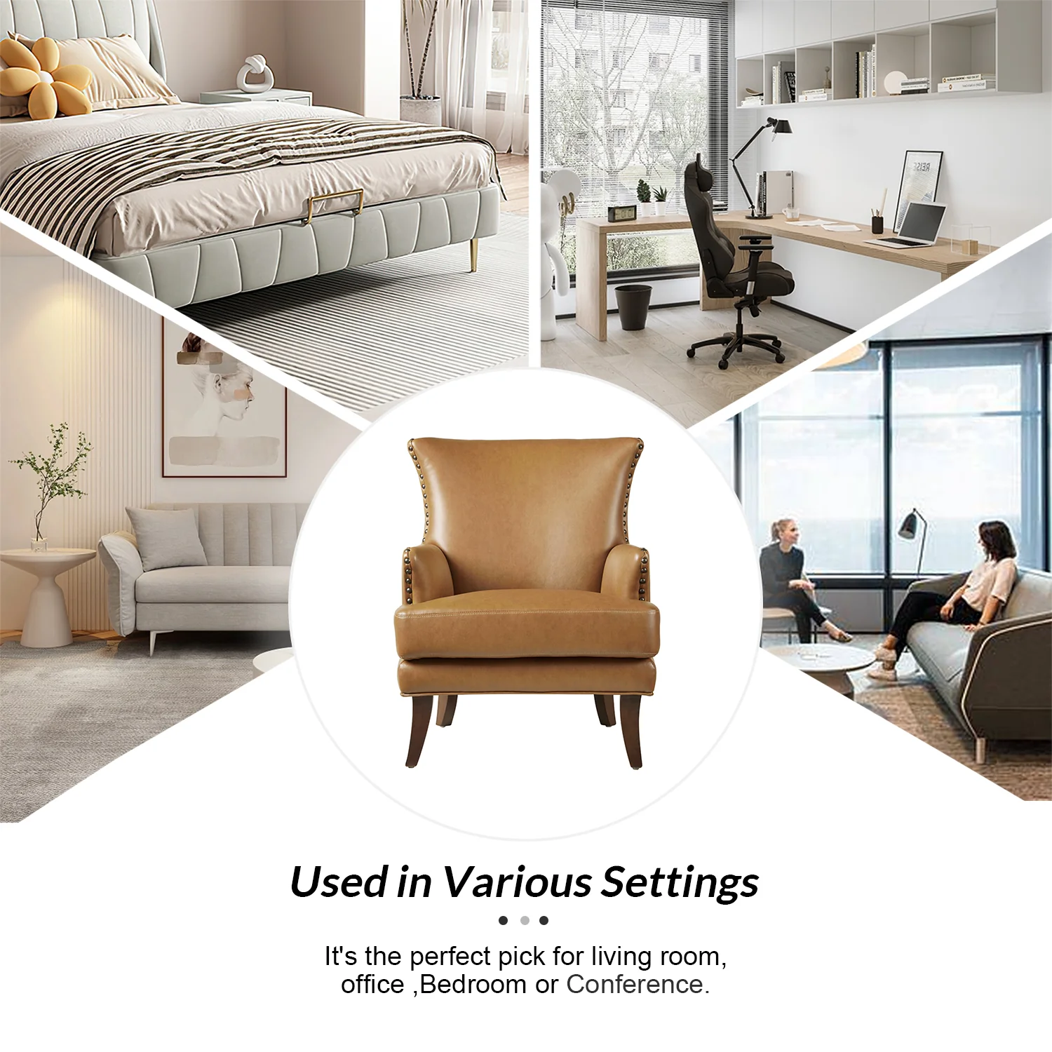 Jorge Armchair in Camel - Image 6