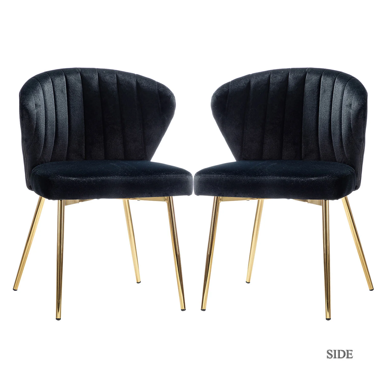 Milia Dining Chair Set of 2 in Black - Image 2