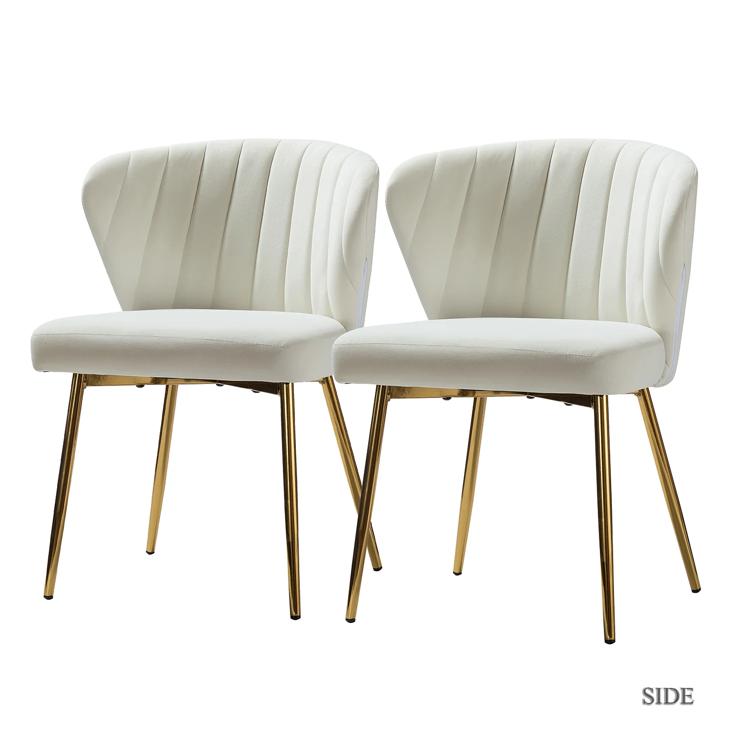 Milia Dining Chair Set of 2 in Ivory - Image 2