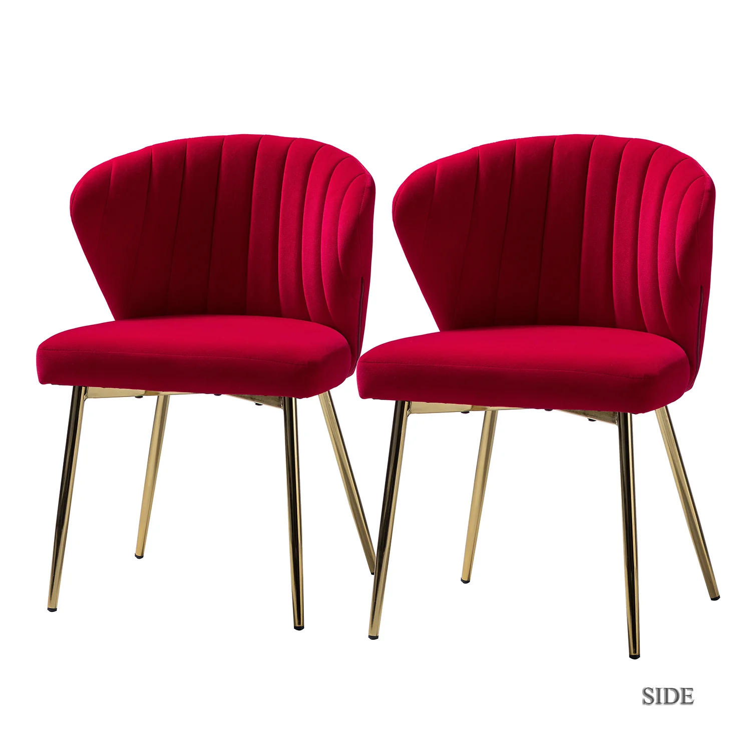Milia Dining Chair Set of 2 in Red - Image 2