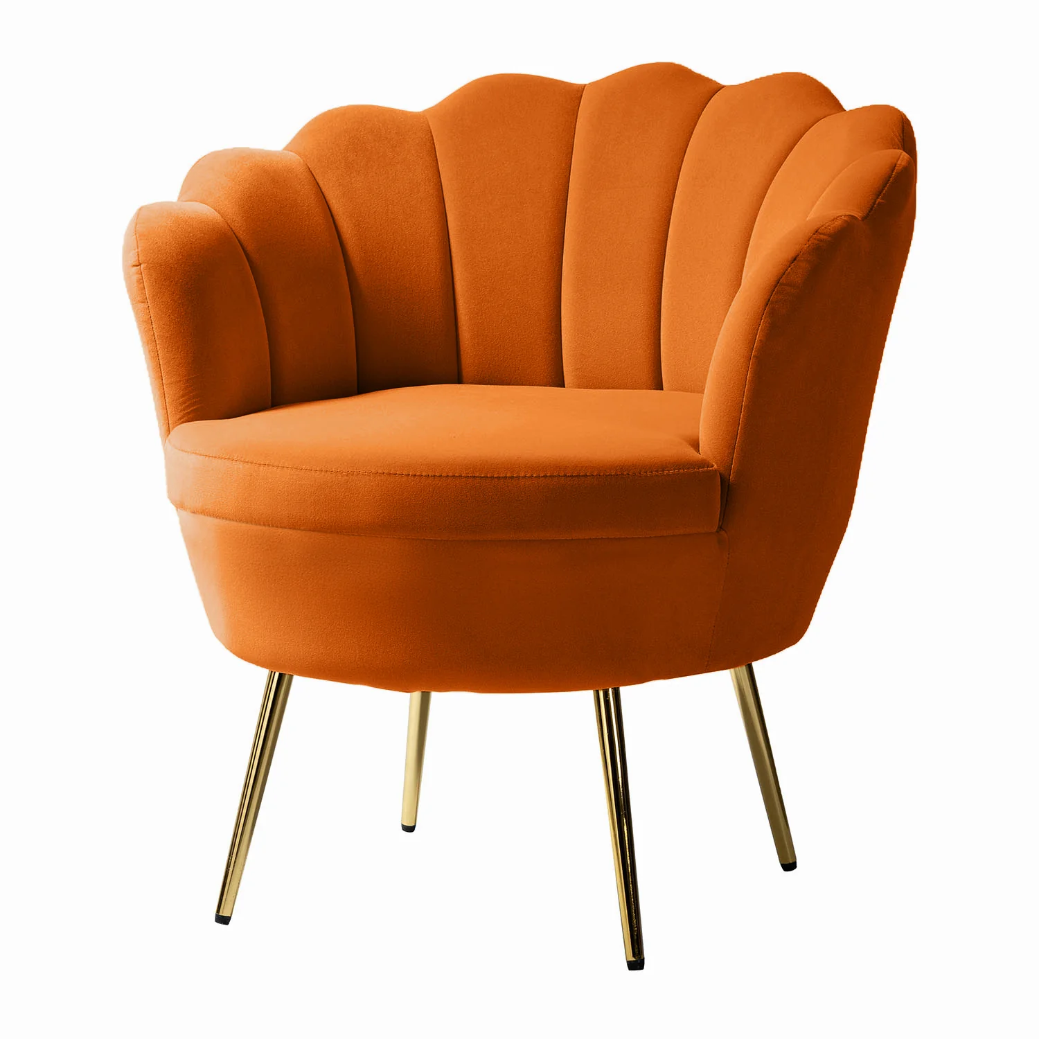 Donata Barrel Chair in Orange - Image 2