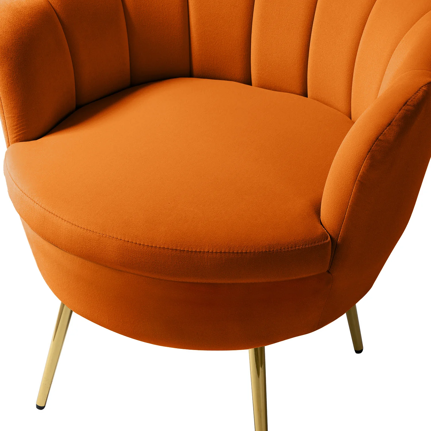 Donata Barrel Chair in Orange - Image 5