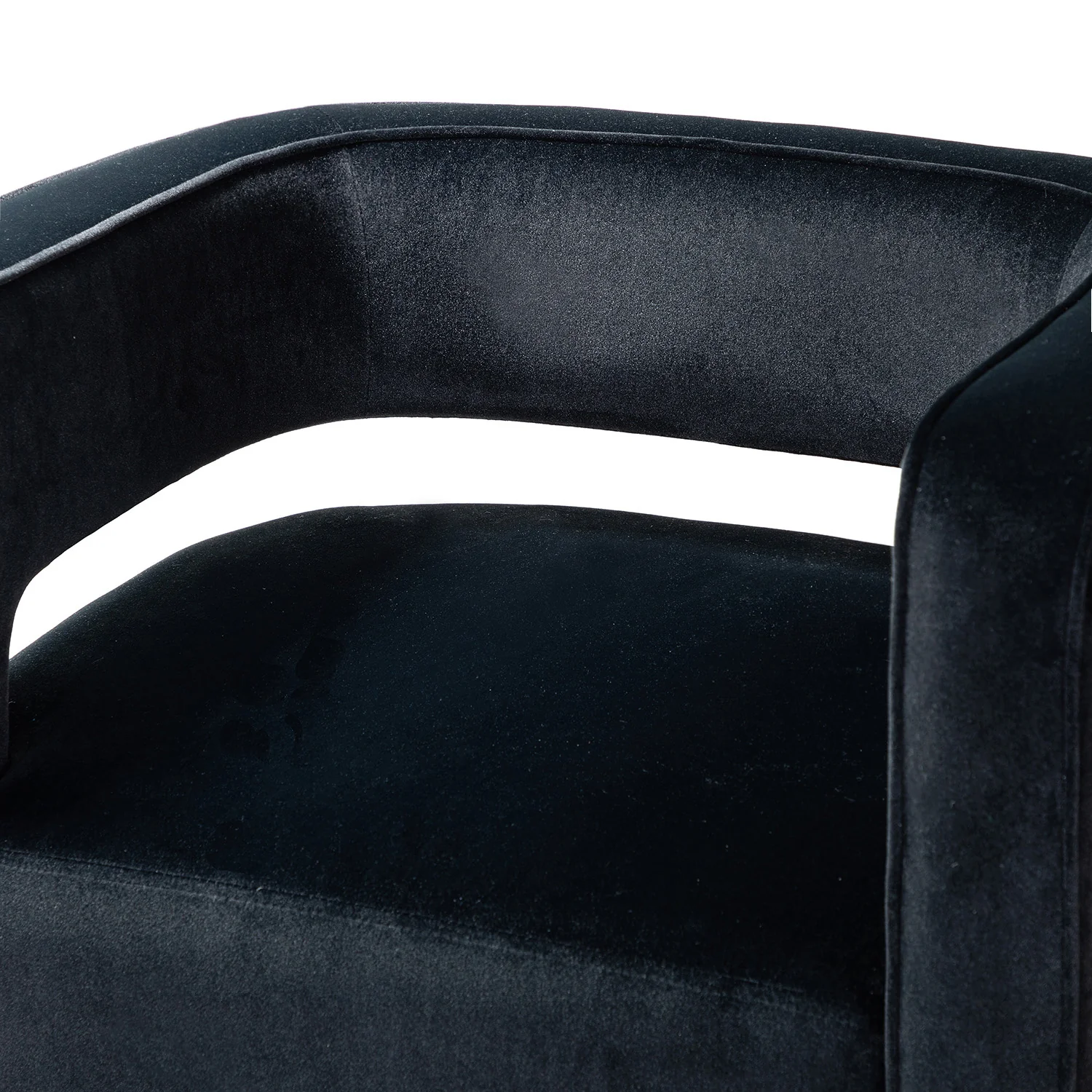 Blanca Swivel Barrel Chair in Black - Image 6