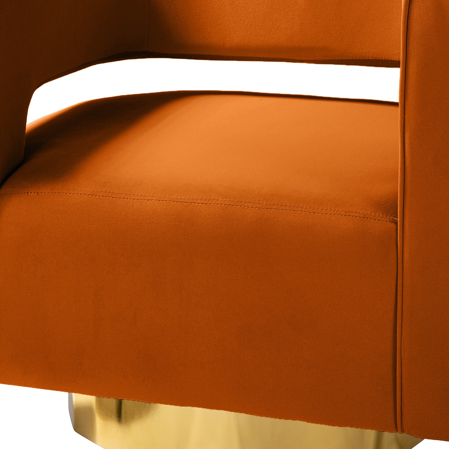 Blanca Swivel Barrel Chair in Orange - Image 5