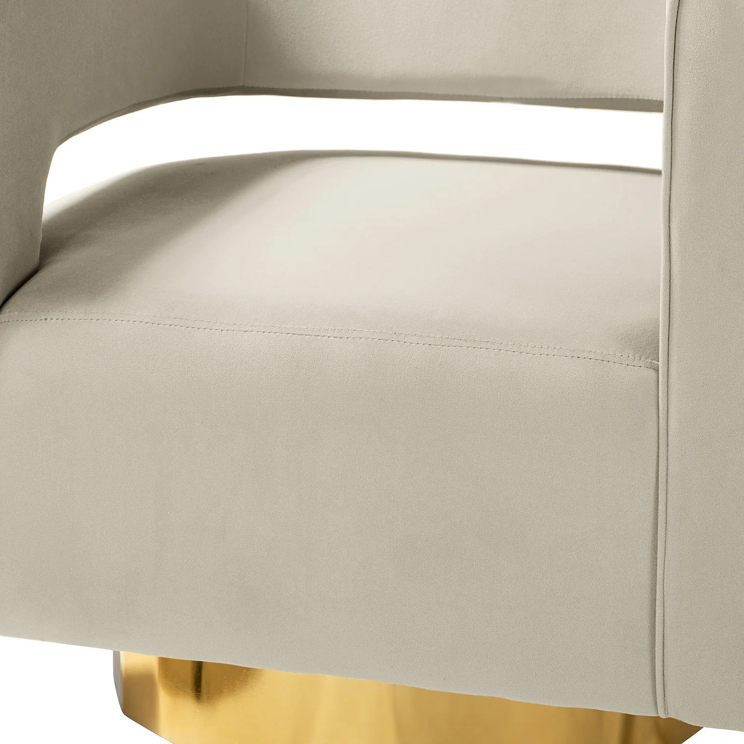 Blanca Swivel Barrel Chair in Tan - Image 5