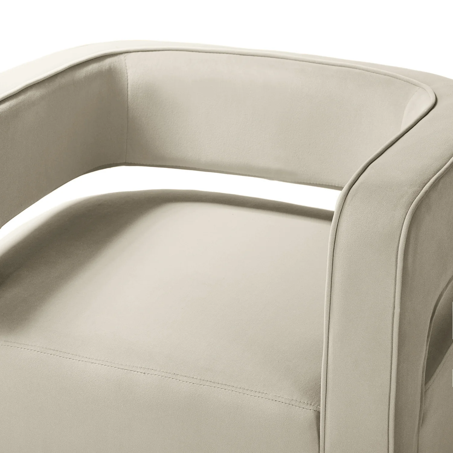 Blanca Swivel Barrel Chair in Tan - Image 6