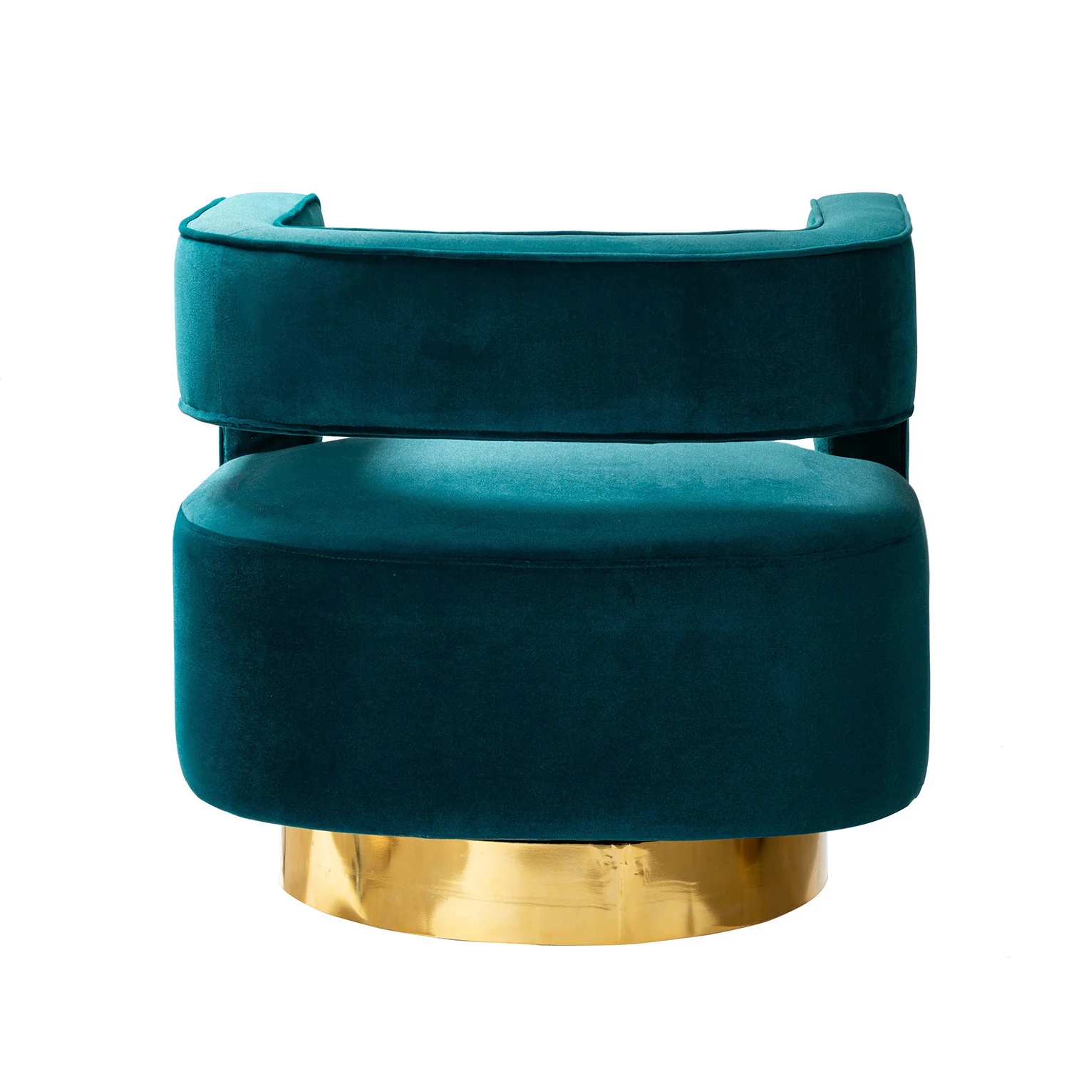 Blanca Swivel Barrel Chair in Teal - Image 4