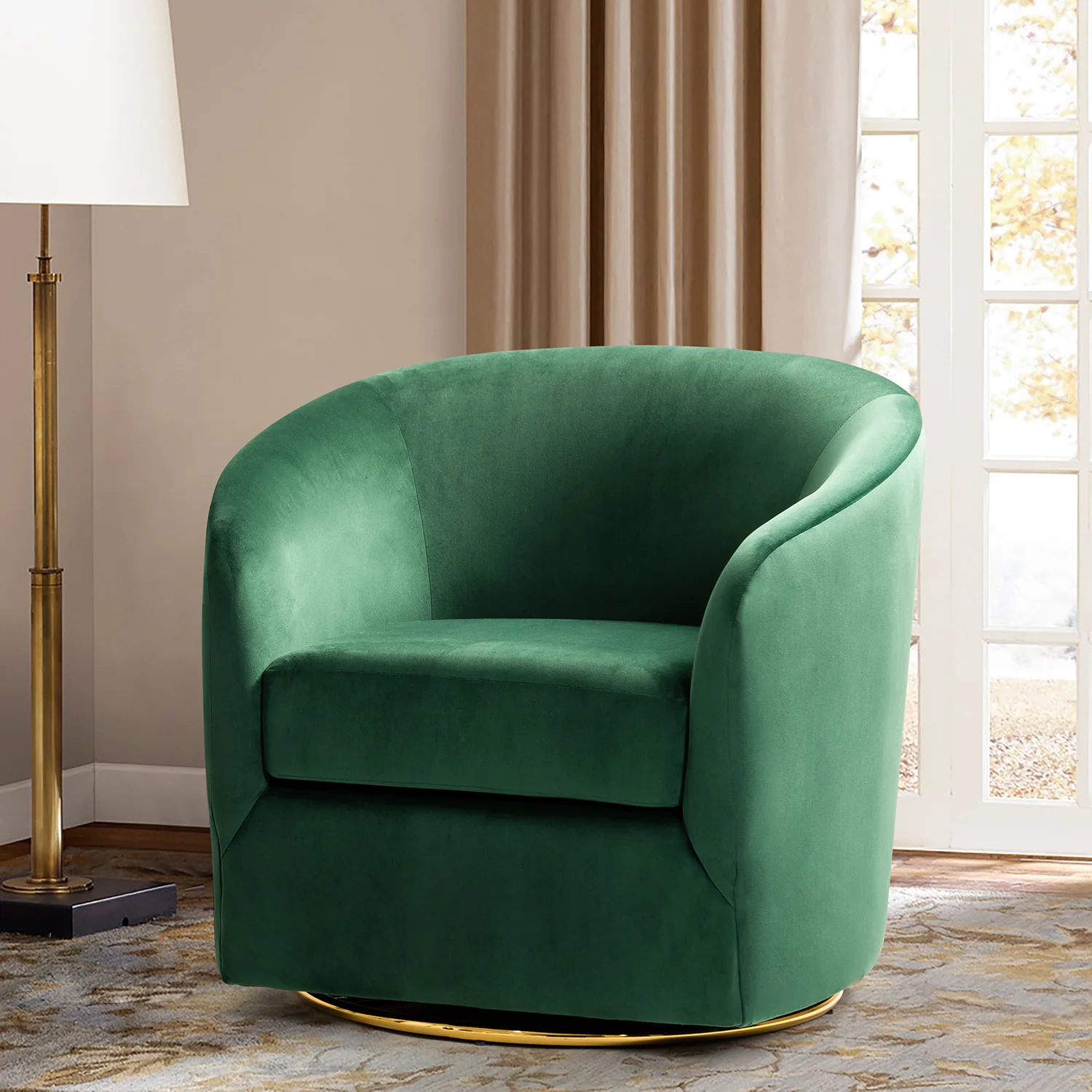 Amarante Swivel Chair in Green