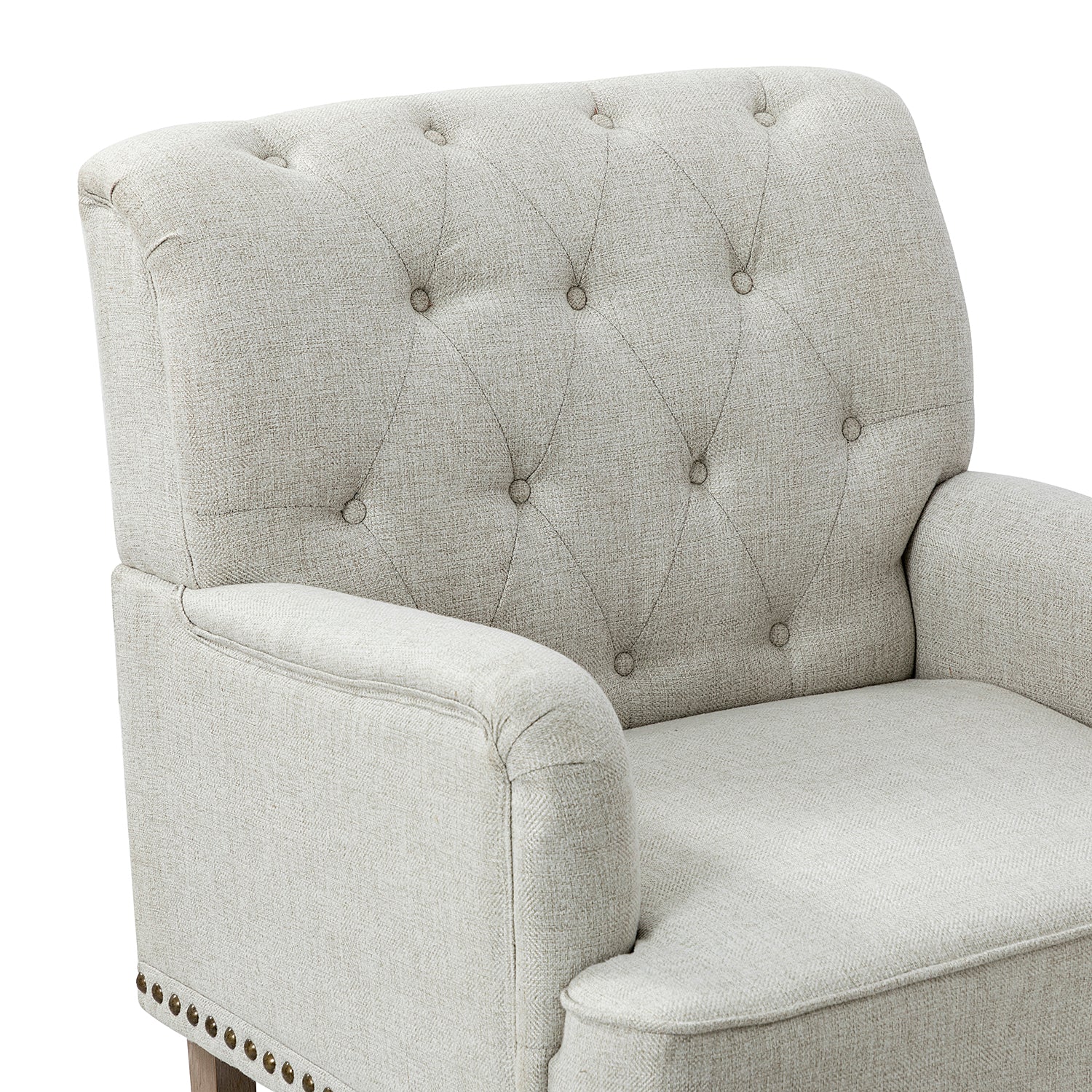 Naida Armchair in Oatmeal - Image 6
