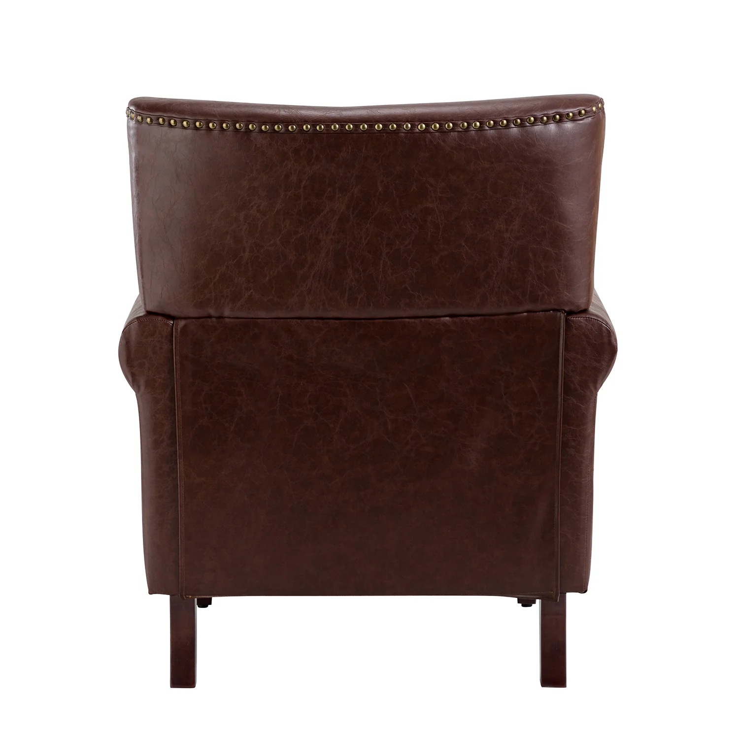 Lucas Vegan Leather Armchair in Brown - Image 4