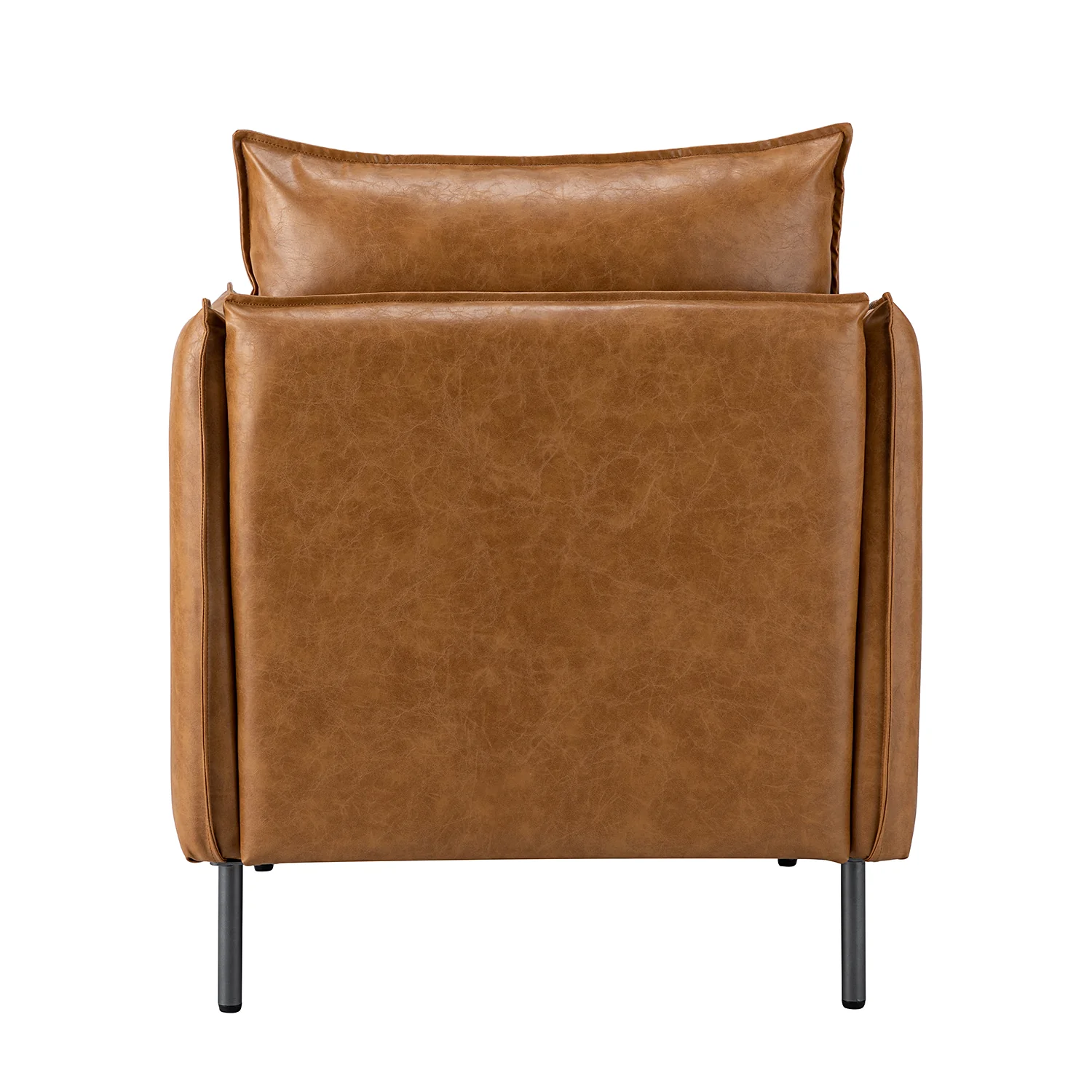 Georges Vegan Leather Armchair in Camel - Image 4