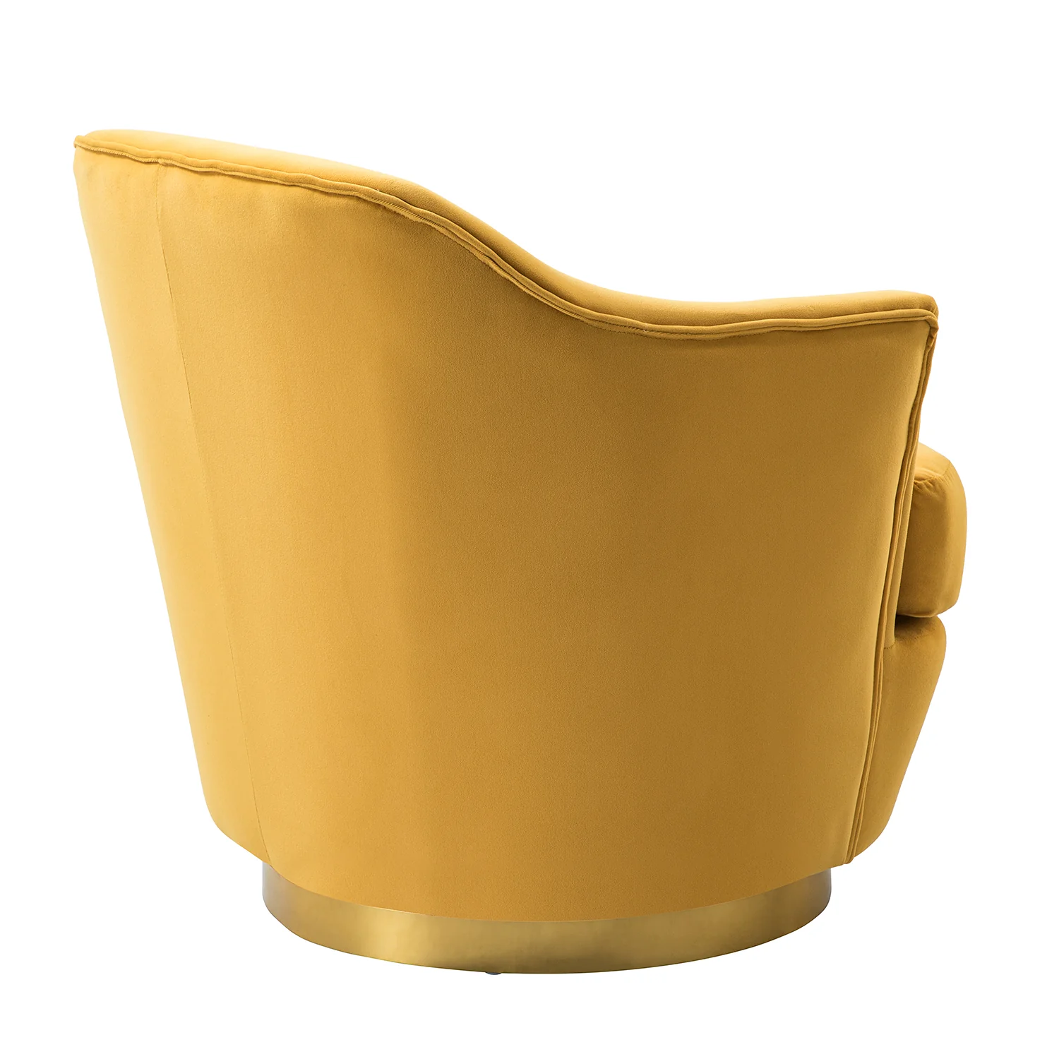 Burkhard Swivel barrel Chair in Mustard - Image 3