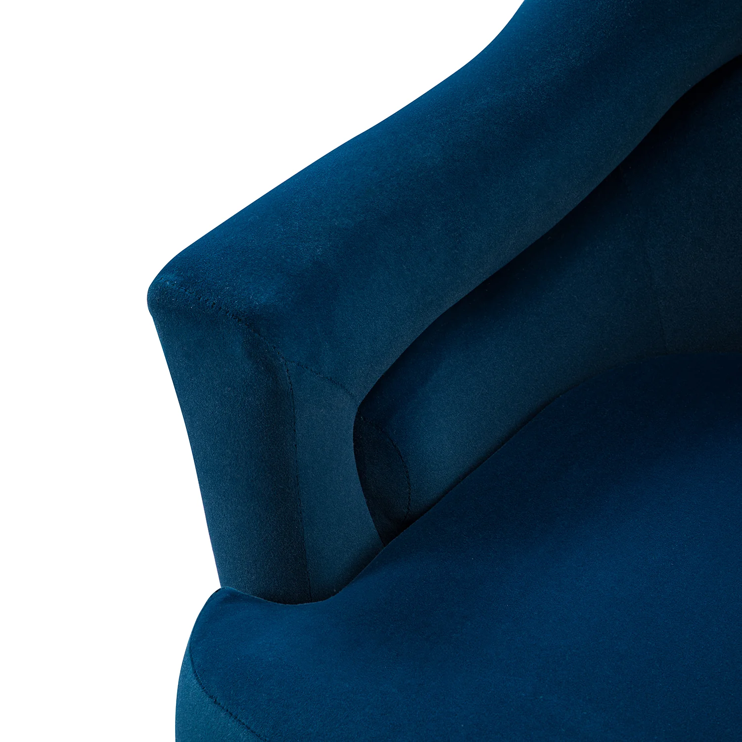 Burkhard Swivel barrel Chair in Navy - Image 5
