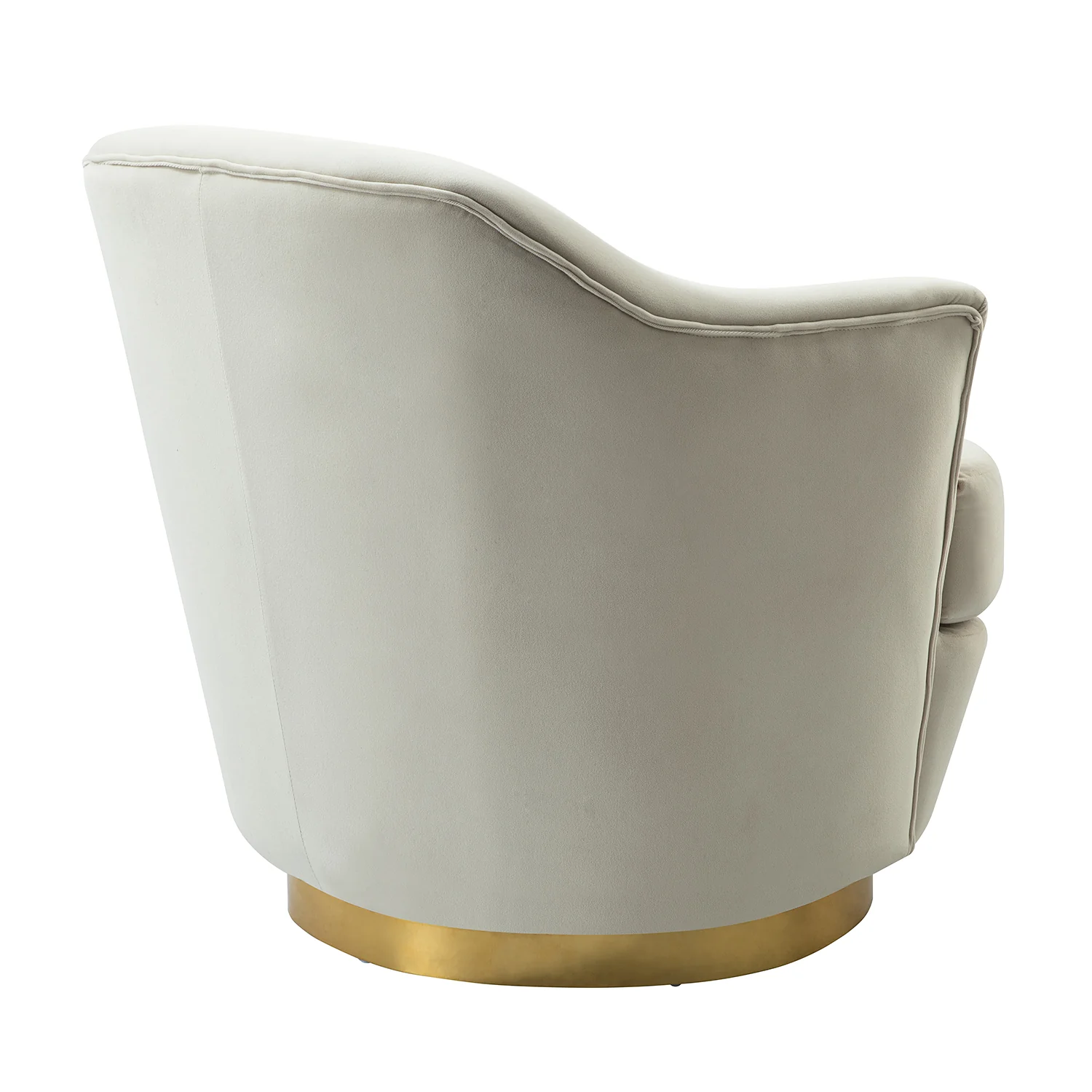 Burkhard Swivel barrel Chair in Tan - Image 3