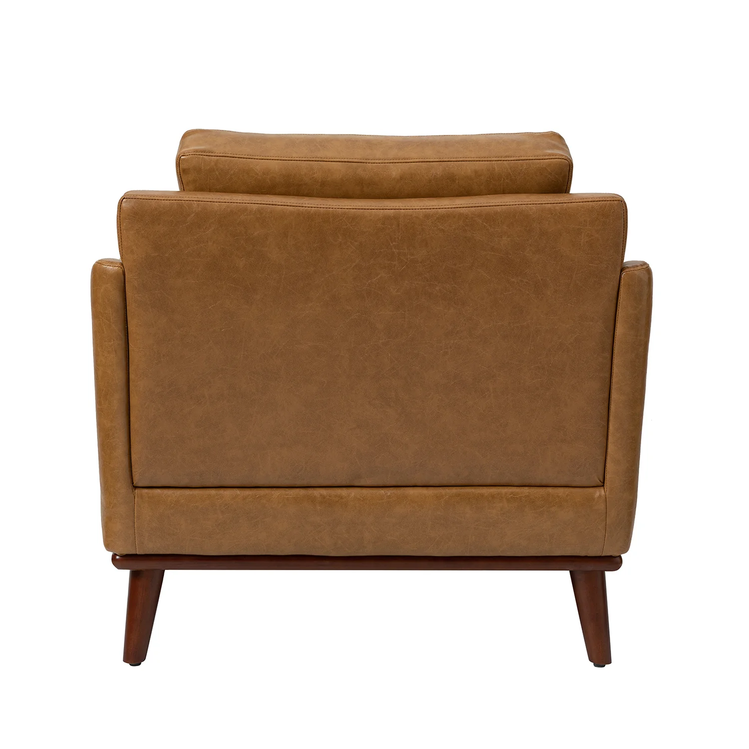 Jerome Vegan Leather Armchair in Camel - Image 3