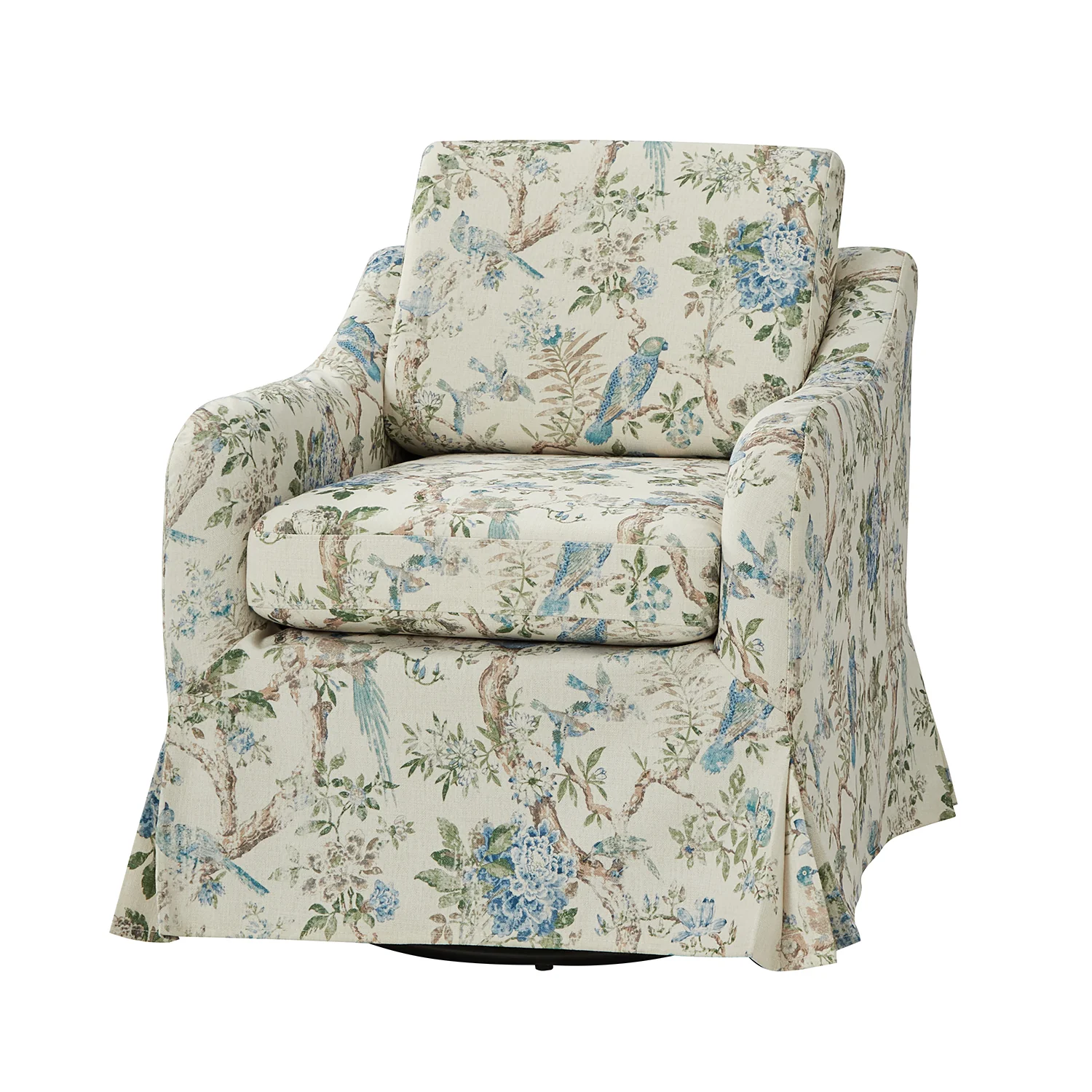 Alois Slipcovered Swivel Chair Alois Slipcovered Swivel Chair Alois Slipcovered Swivel Chair Alois Slipcovered Swivel Chair Alois Slipcovered Swivel Chair in Floral - Image 2