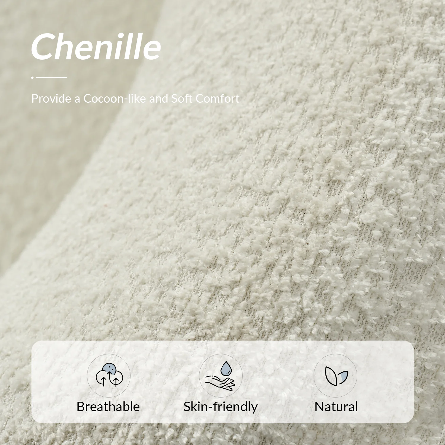 George Modern Boucle Armchair in Ivory - Image 3