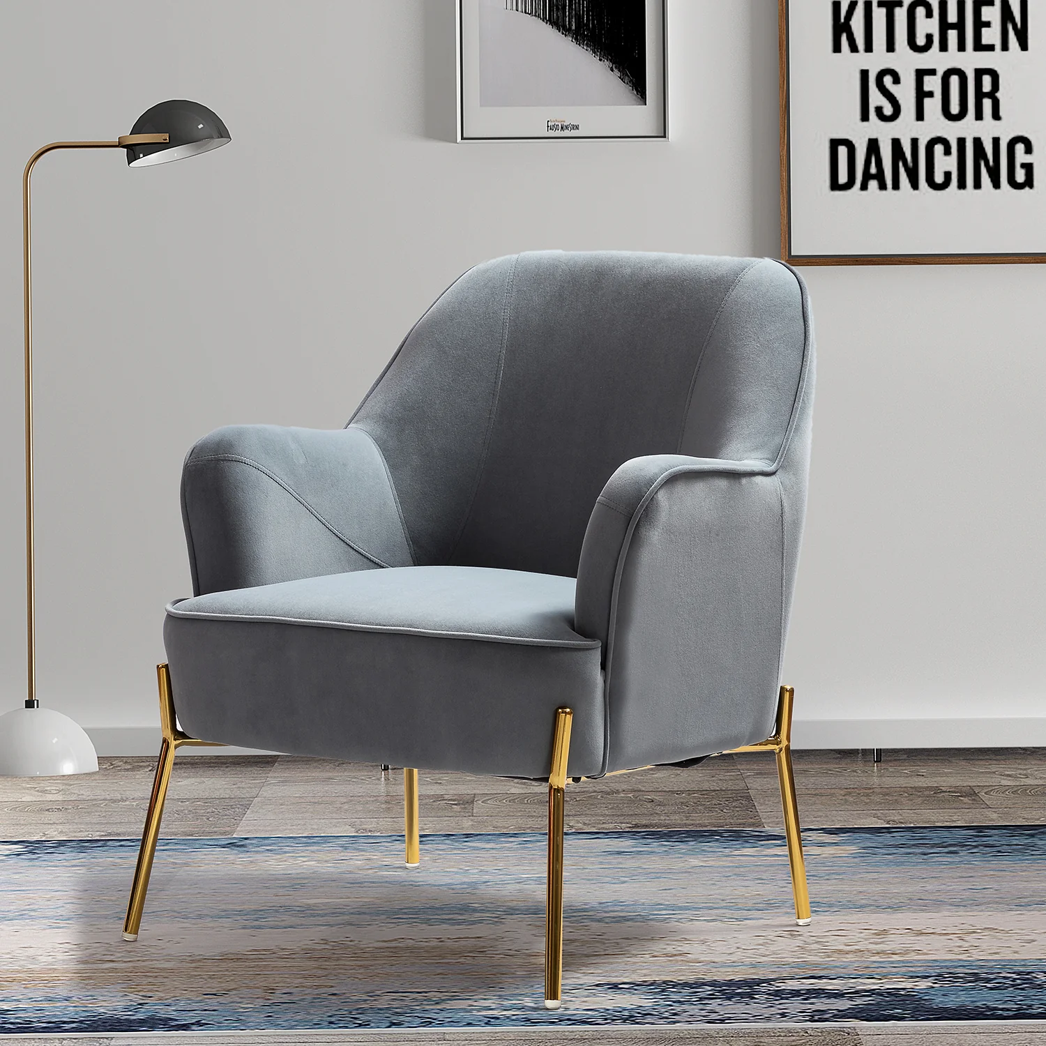 Nora Accent Chair in Grey