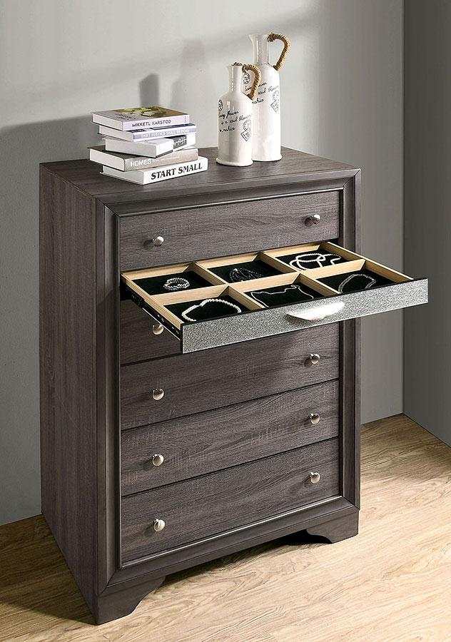 Chrissy Gray 5pc Queen Bedroom Set (1 Nightstand) - Image 5