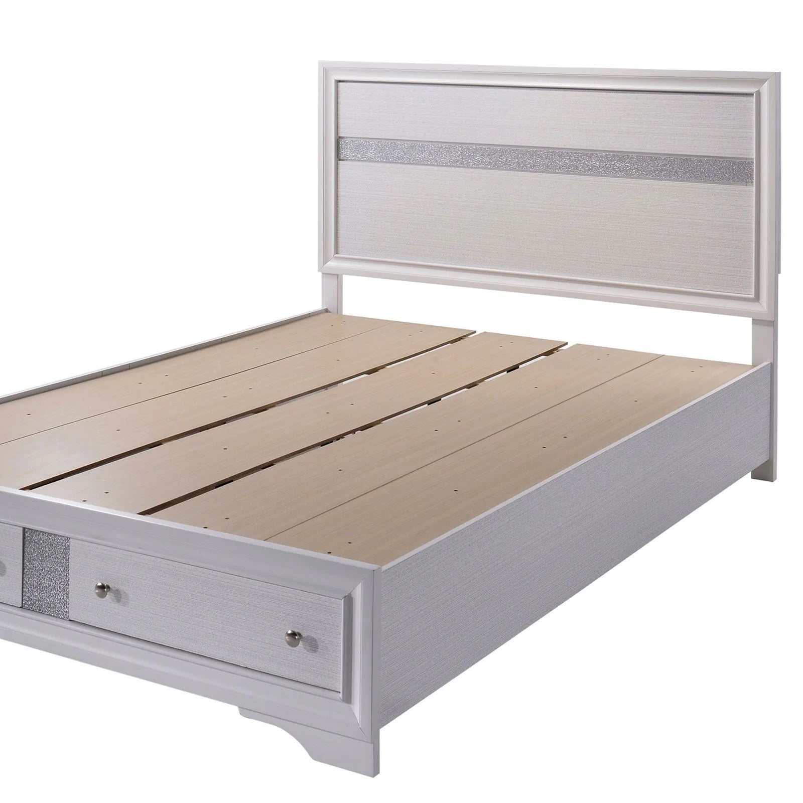 Chrissy White Queen Platform Bed w/ Storage - Image 3