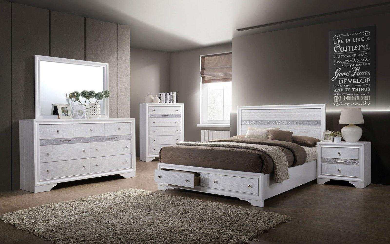 Chrissy White Queen Platform Bed w/ Storage - Image 5