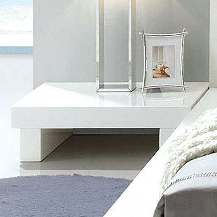 Christie White High Gloss Lacquer Nightstand - Image 2