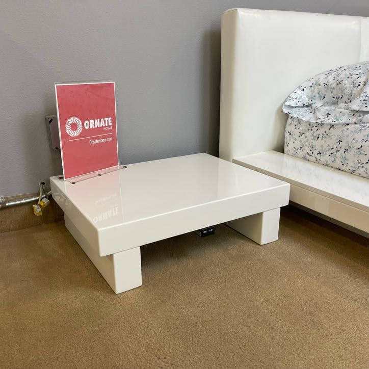 Christie White High Gloss Lacquer Nightstand - Image 8