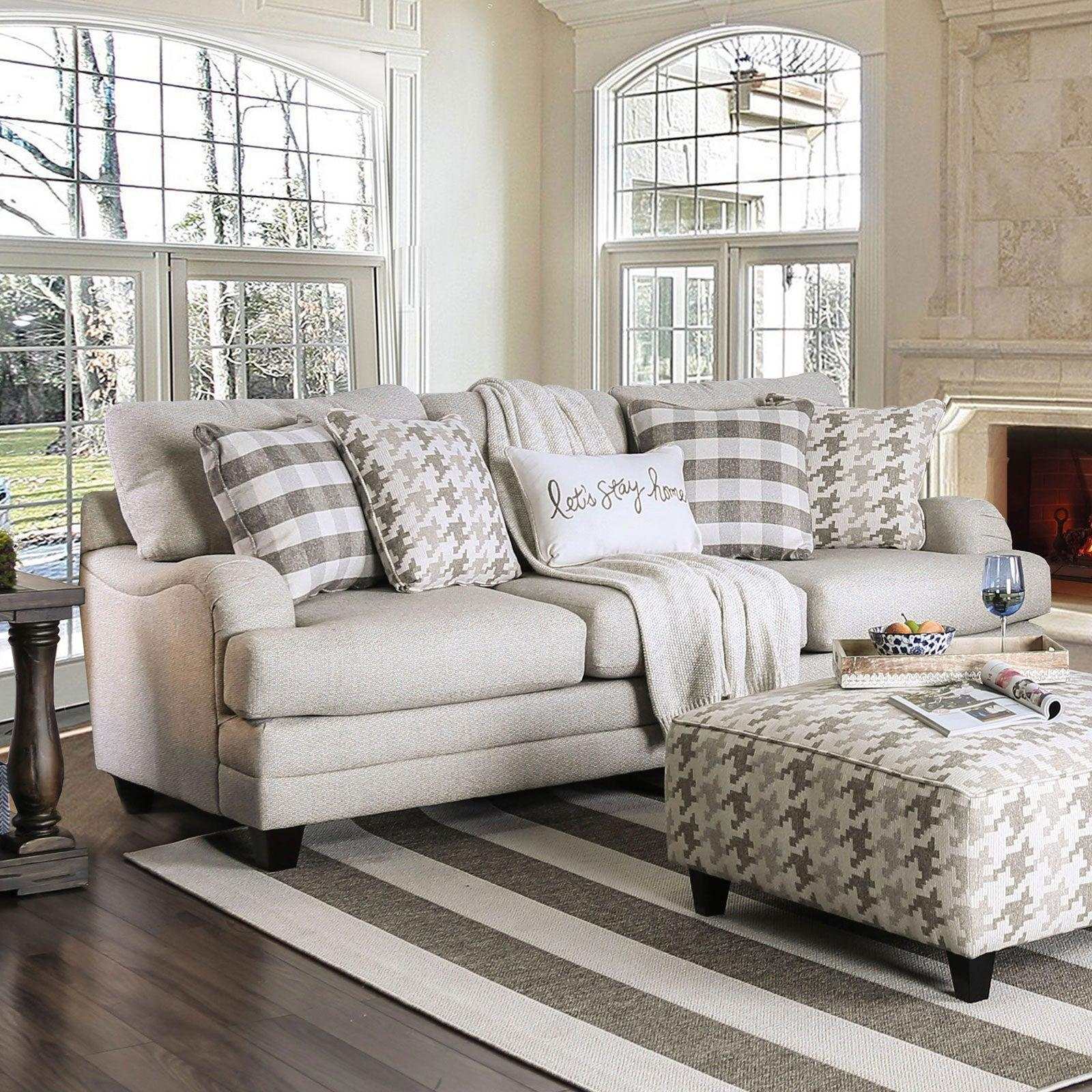 Christine Light Gray Stationary Sofa & Loveseat 2pc - Image 2
