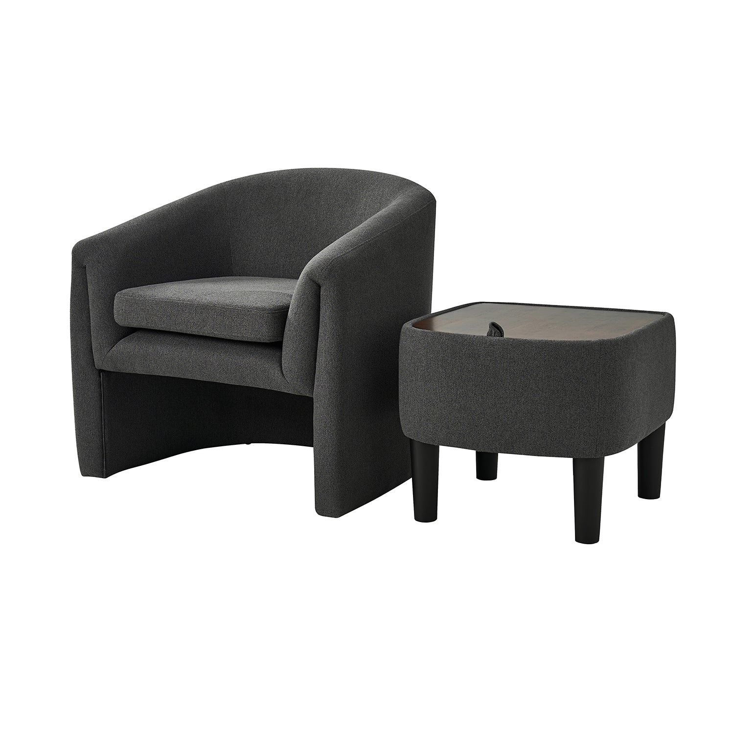 Arturo Armchair in Charcoal - Image 2
