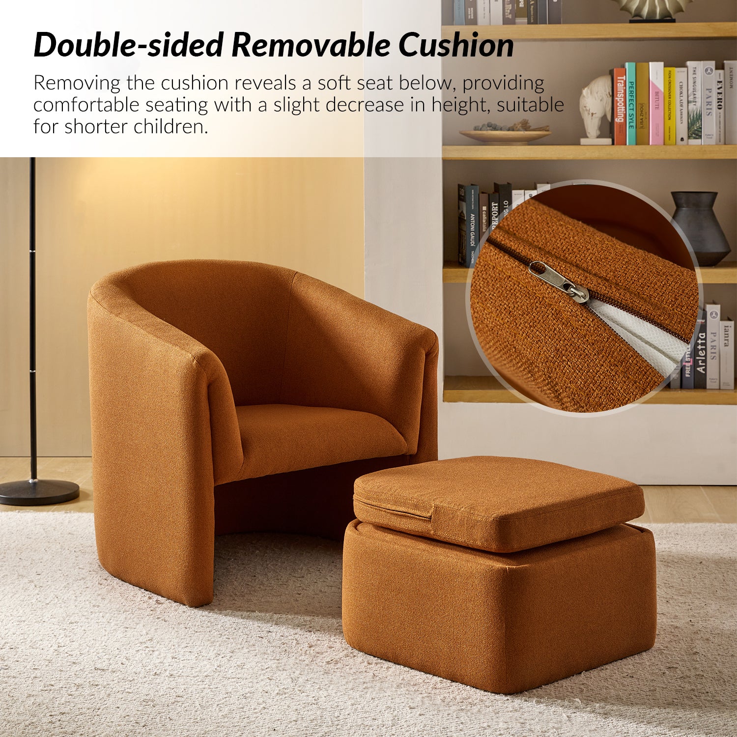 Arturo Armchair in Orange - Image 5