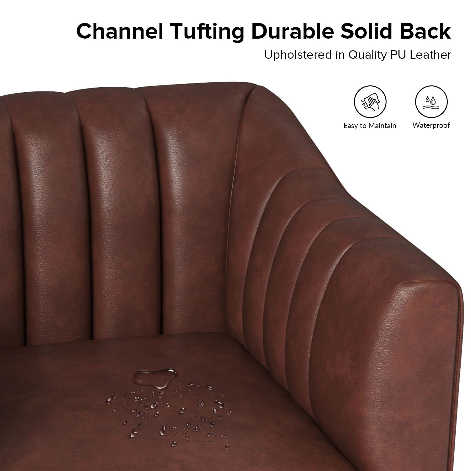 Alfons Chair in Brown - Image 3