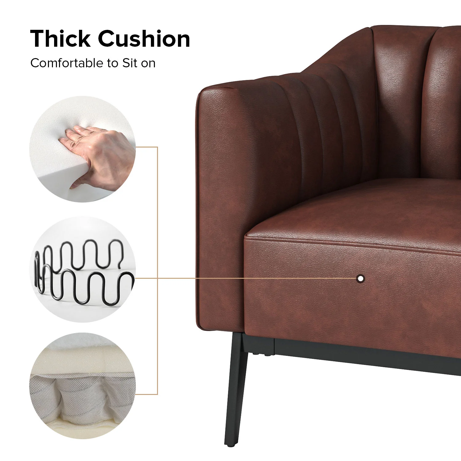 Alfons Chair in Brown - Image 4