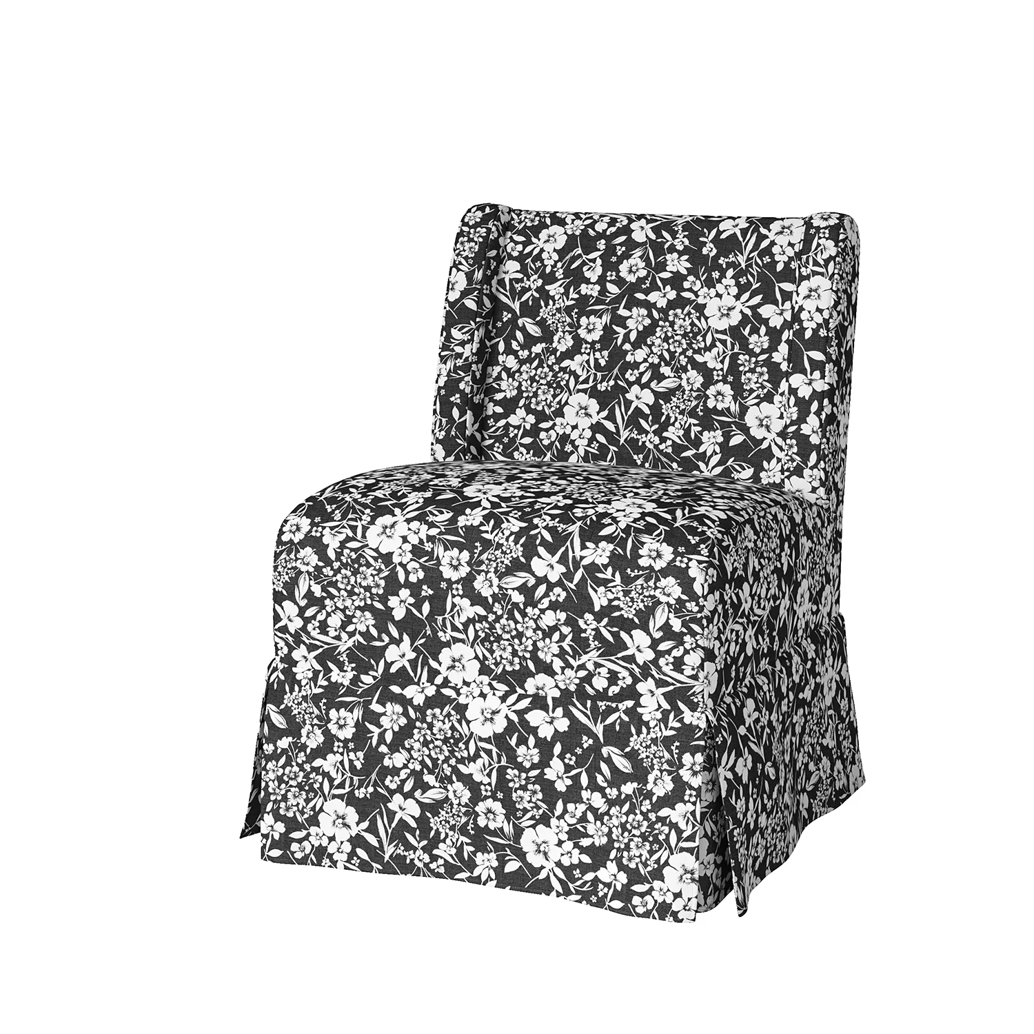 Edwin Slipcovered Chair in Black - Image 2