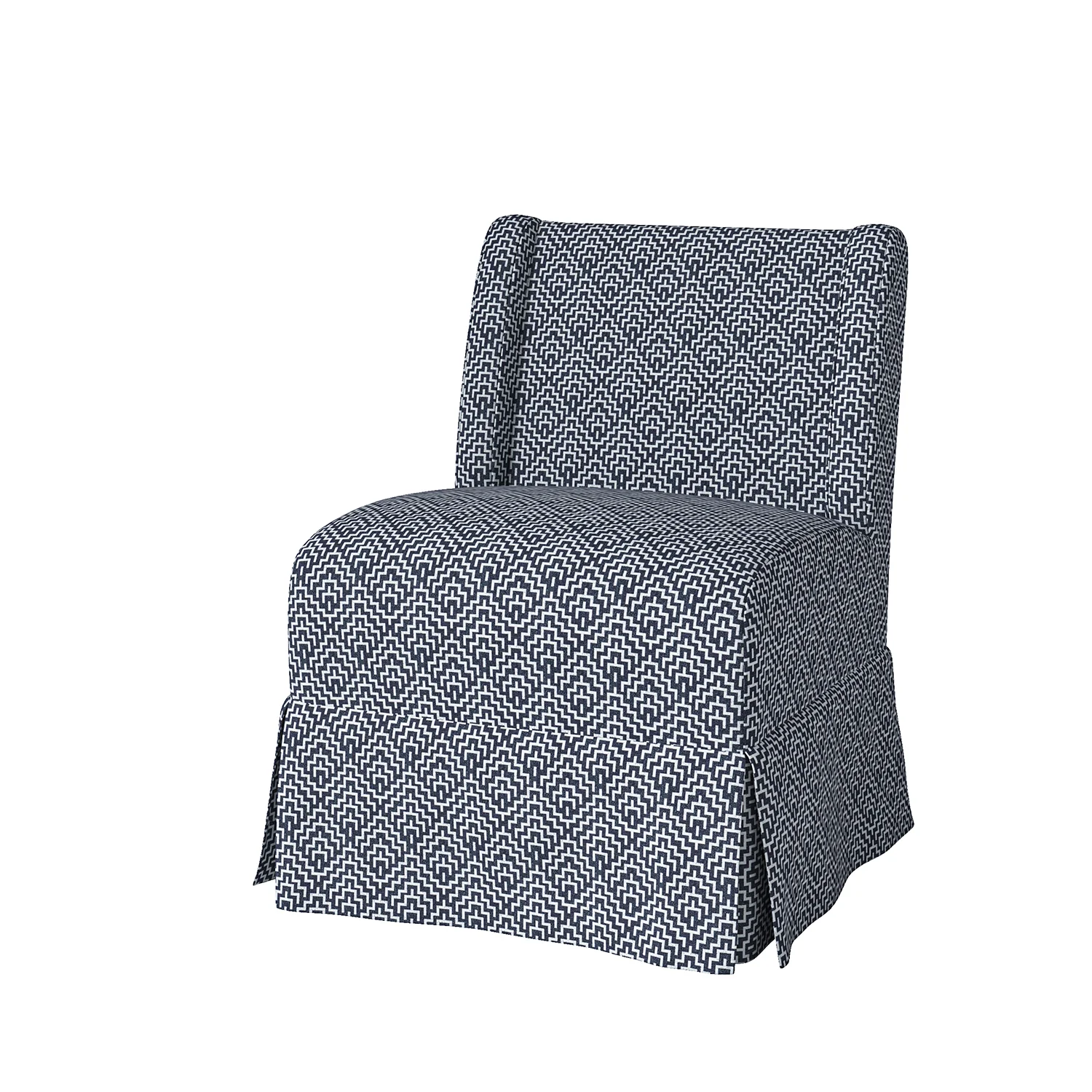 Edwin Slipcovered Chair in Geometric - Image 2