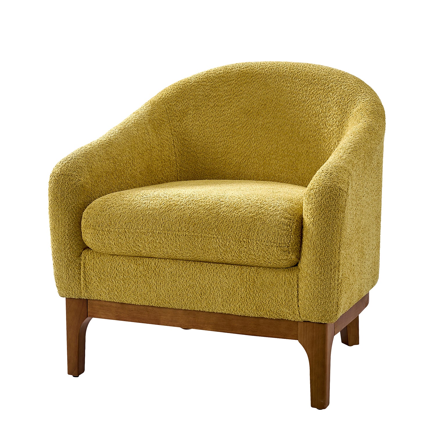 Joseph Boucle Armchair Chair in Yellow - Image 2
