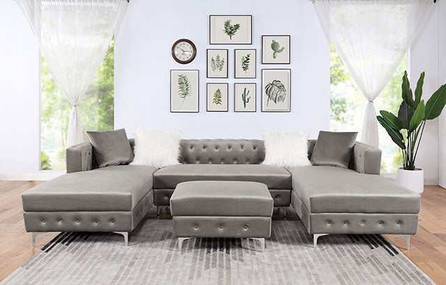 Ciabattoni Gray Ottoman - Image 2