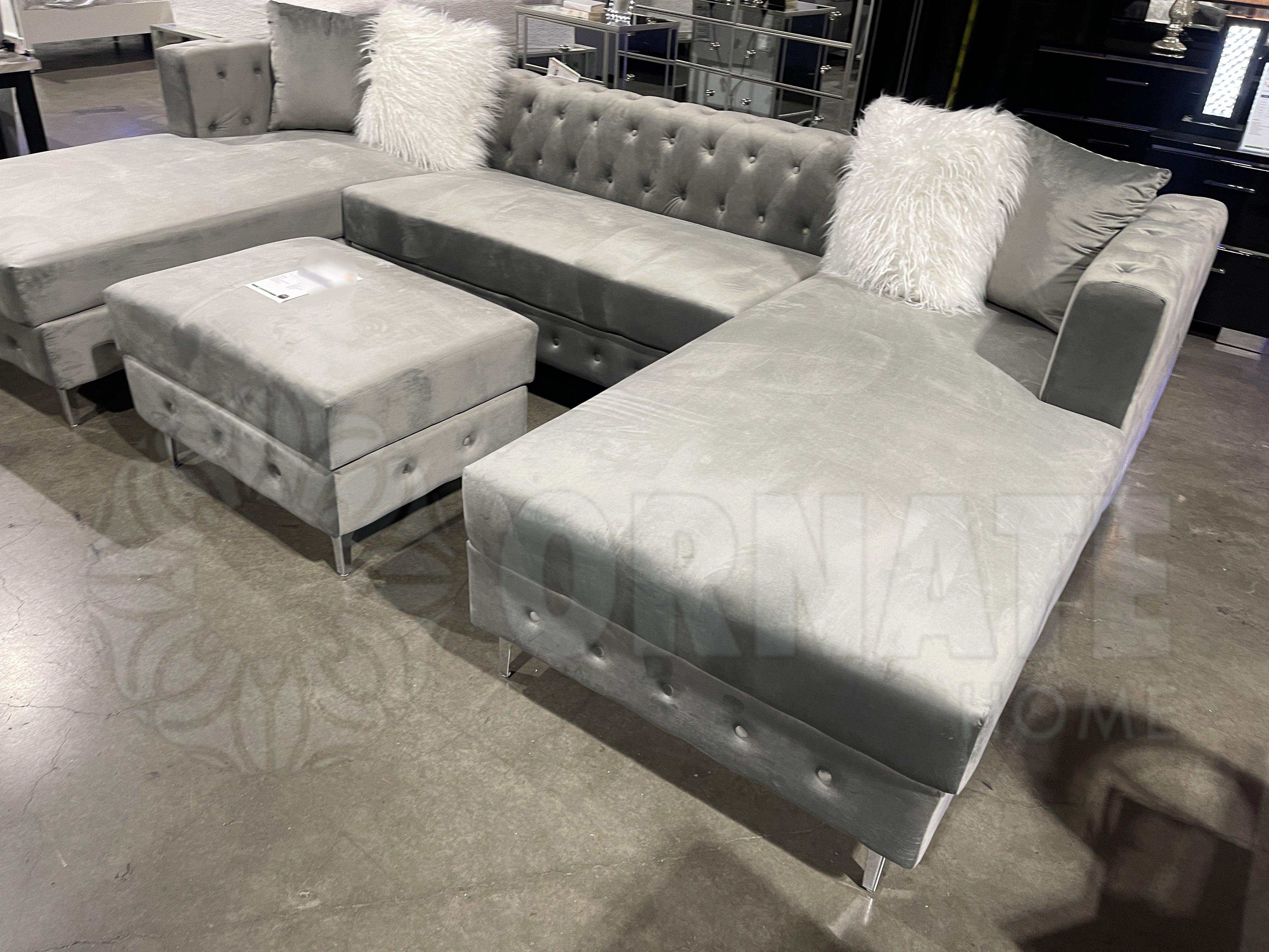 Ciabattoni Gray U Shape Sectional Sofa - Image 6