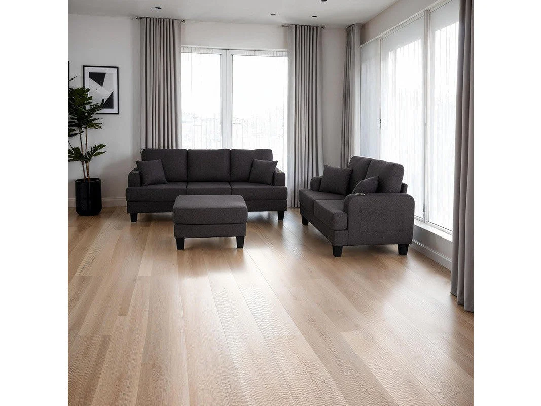 Cinderford Dark Gray Sofa & Loveseat
