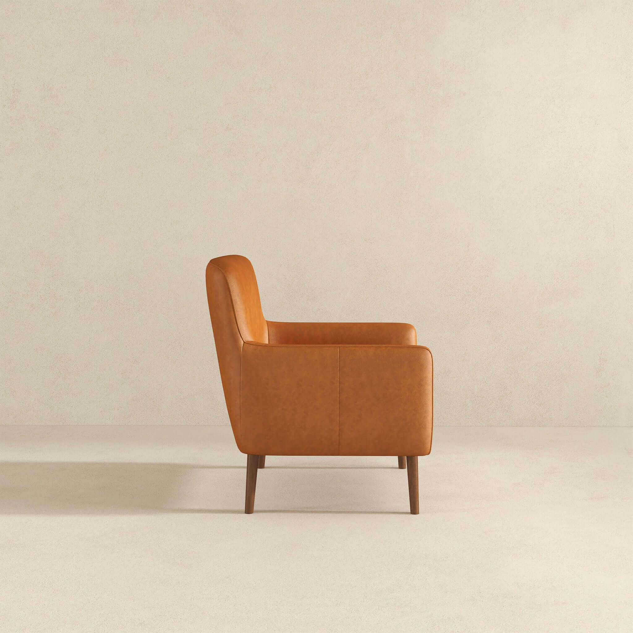 Claire  Genuine Leather Lounge Chair In Tan - Image 7