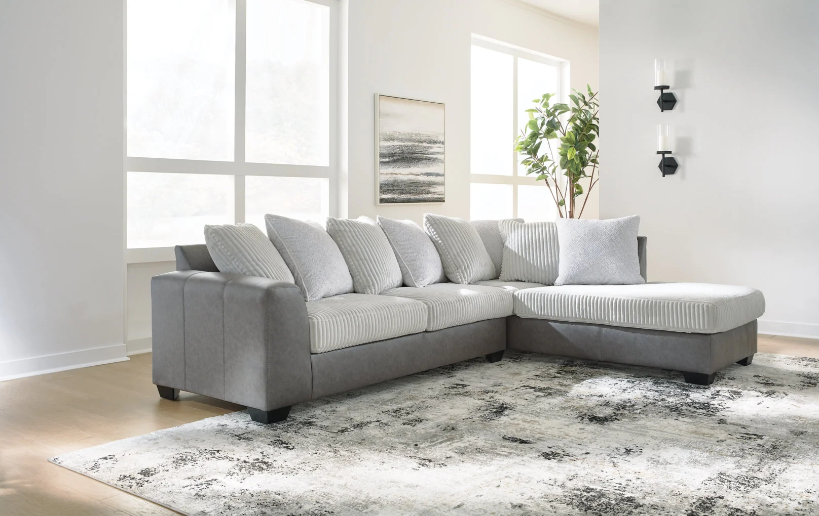 Clairette Court 2-Piece Sectional with Chaise - Image 3