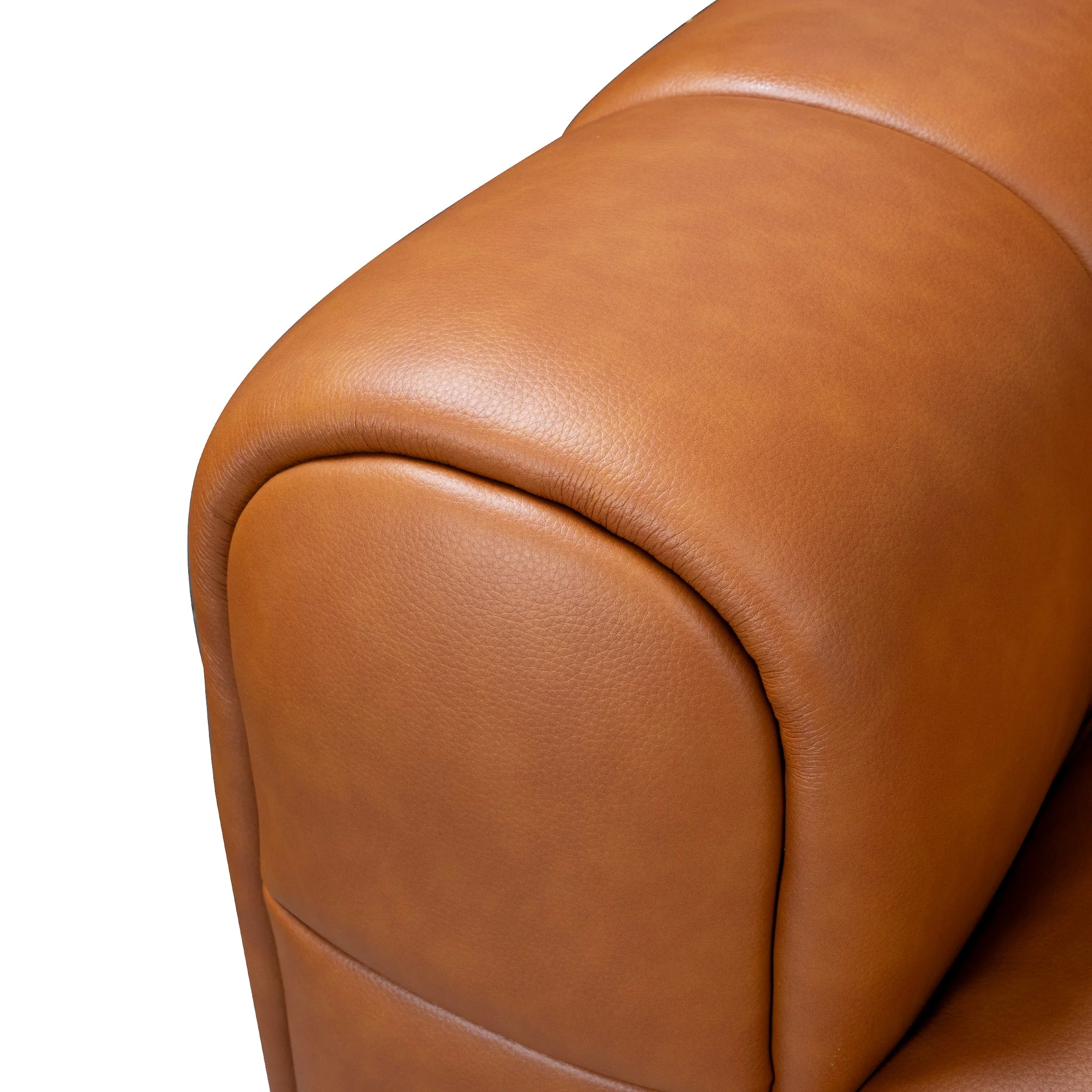 Clark Sectional Right Sofa - Cognac Leather - Image 4